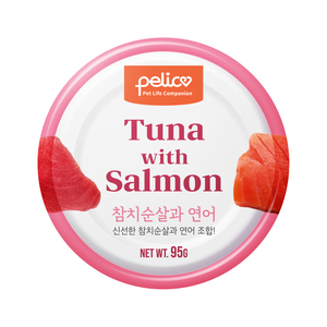 펠리코 캣 캔 참치순살&연어 95g